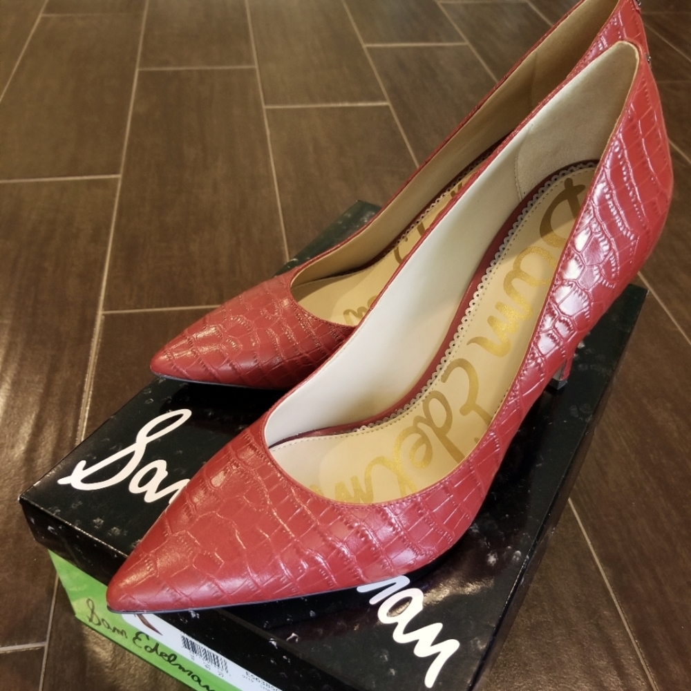 Sam Edelman Hazel heels sz 10 red croc